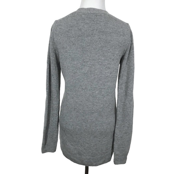 Fossil Vintage Gray Wool Cashmere Blend Sweater Long Knit Cardigan Size Small - Picture 10 of 11